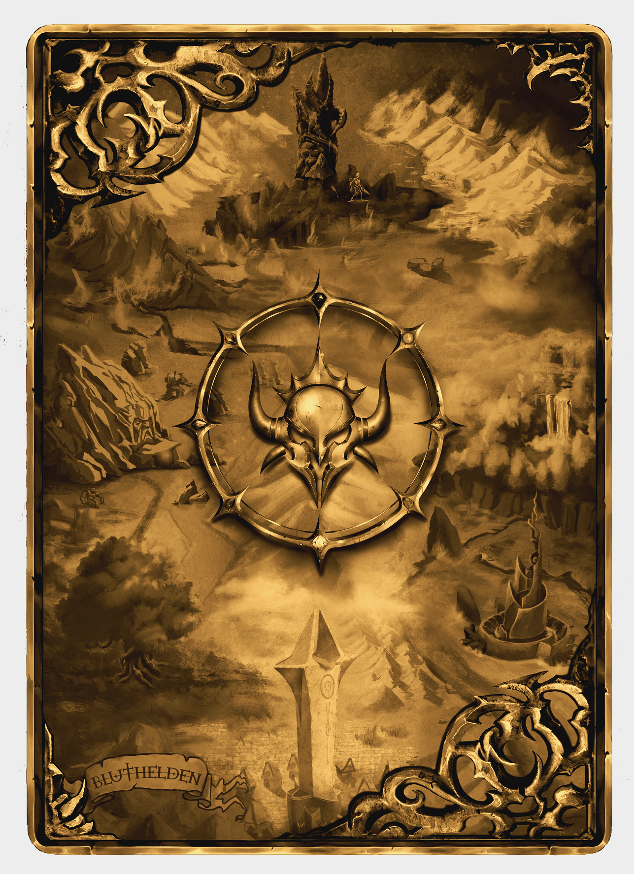 Bluthelden Artwork Sleeves Golden Map